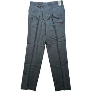Bill Blass Men's Office Dress Pants Pleated Front Stretch Size 36x34 Gray Casual